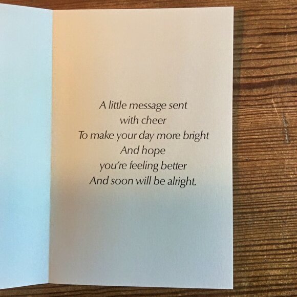 Set of 5 Vintage Get Well Greeting Cards with Envelopes – Cute Animal Artwork - Picture 5 of 7